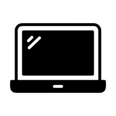 Computer technology icon symbol vector image. Illustration of the dekstop monitor display design image