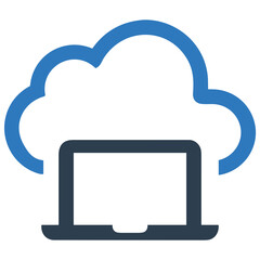 Computer technology icon symbol vector image. Illustration of the dekstop monitor display design image