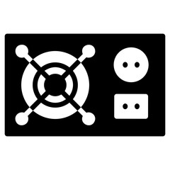 Computer technology icon symbol vector image. Illustration of the dekstop monitor display design image