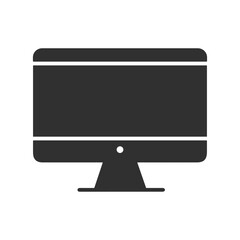 Computer technology icon symbol vector image. Illustration of the dekstop monitor display design image