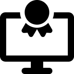 Computer technology icon symbol vector image. Illustration of the dekstop monitor display design image