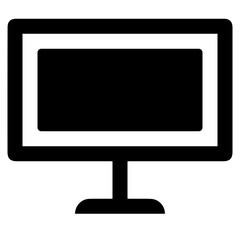 Computer technology icon symbol vector image. Illustration of the dekstop monitor display design image