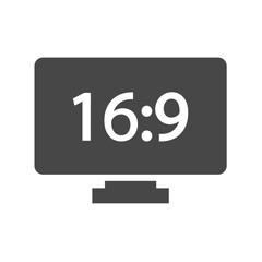 Computer technology icon symbol vector image. Illustration of the dekstop monitor display design image