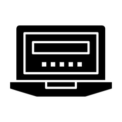 Computer technology icon symbol vector image. Illustration of the dekstop monitor display design image