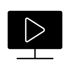 Computer technology icon symbol vector image. Illustration of the dekstop monitor display design image
