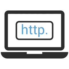 Computer technology icon symbol vector image. Illustration of the dekstop monitor display design image