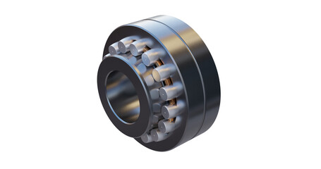 Double Row Barrel type bearing: it contains two rows of symmetrical barrel rollers which sit freely in the hollow-spherical outer raceway