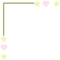 cute line corner frame, border decoration