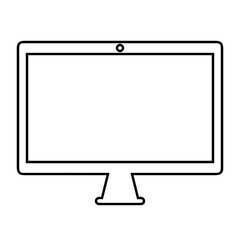 Computer technology icon symbol vector image. Illustration of the dekstop monitor display design image