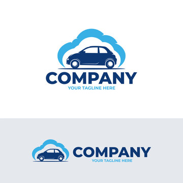 Silhouette of car wash logo designs concept