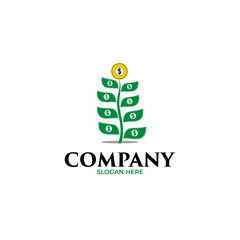 Money tree logo design inspiration - Symbolizing money and financial growth