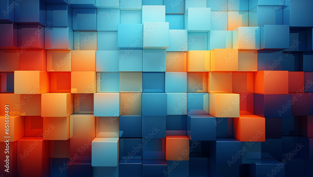 Poster design pattern geometric blue abstract background shape square