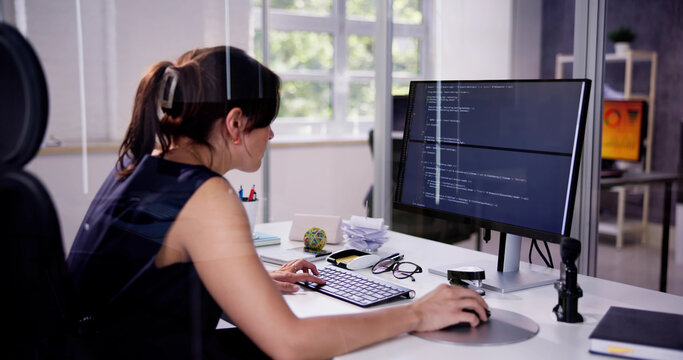 Software Programmer Or Coder Woman