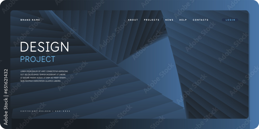 Poster template for the design and placement of text. modern stylish graphics with geometric shapes. a page
