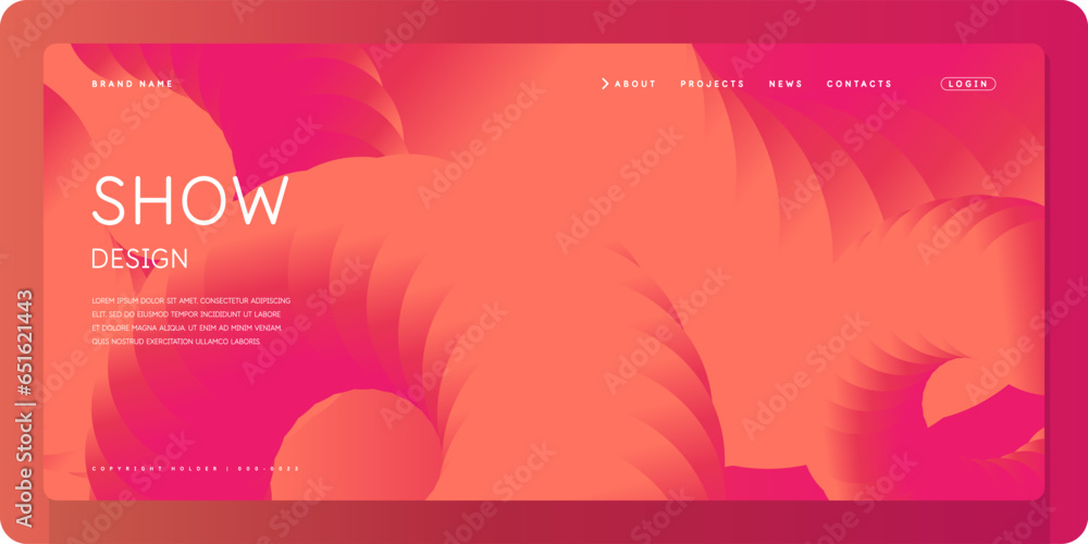 Poster template for the design and placement of text. modern stylish graphics with geometric shapes. a page