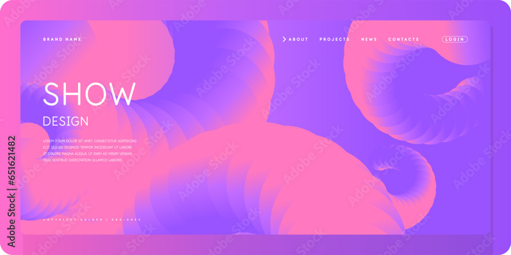 Poster template for the design and placement of text. modern stylish graphics with geometric shapes. a page