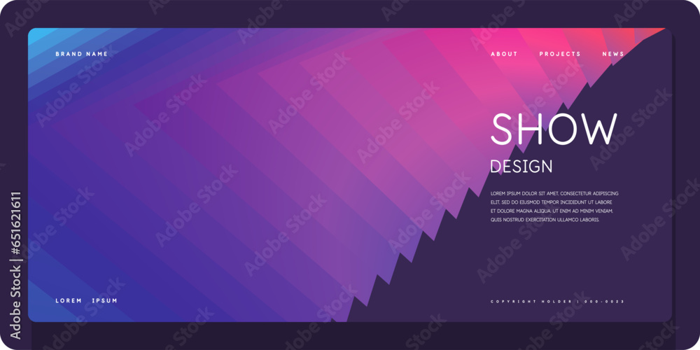 Poster template for the design and placement of text. modern stylish graphics with geometric shapes. a page
