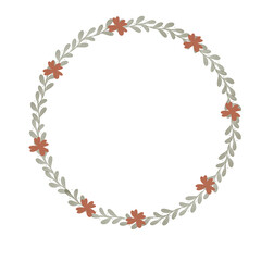 Aesthetic floral wreath