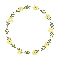 Aesthetic floral wreath