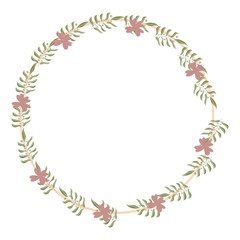 Aesthetic floral wreath