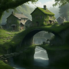 water, river, architecture, house, bridge, lake, reflection, sky, building, landscape, castle, travel, 