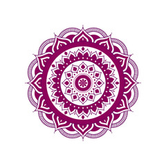 Decorative vector ornate round mandala with floral shapes