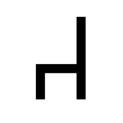 Simple chair silhouette icon. Vector.