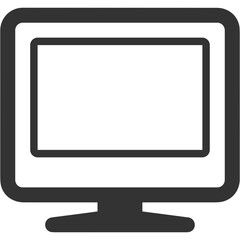 Computer technology icon symbol vector image. Illustration of the dekstop monitor display design image