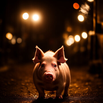 Cochon rose 3D