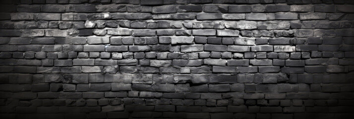 Textured Elegance: A Black Painted Brick Wall Offering a Striking Background or Wallpaper Option