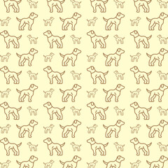 Dog seamless pattern, Vector illustration of animal