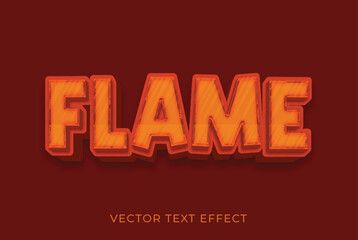 Flame 3d text effect