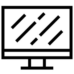 Computer technology icon symbol vector image. Illustration of the dekstop monitor display design image