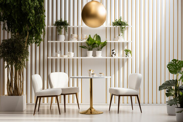Fototapeta premium seating in an elegant modern interior living room with sofa and table