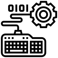 Computer technology icon symbol vector image. Illustration of the dekstop monitor display design image