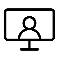 Computer technology icon symbol vector image. Illustration of the dekstop monitor display design image