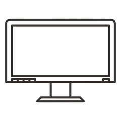 Computer technology icon symbol vector image. Illustration of the dekstop monitor display design image