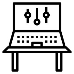 Computer technology icon symbol vector image. Illustration of the dekstop monitor display design image