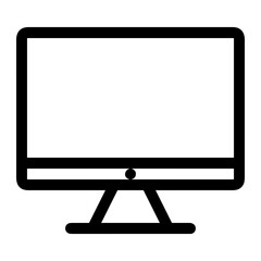 Computer technology icon symbol vector image. Illustration of the dekstop monitor display design image