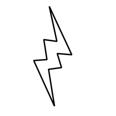 Doodle Lightning Flat Icon Set