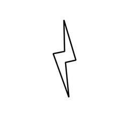 Doodle Lightning Flat Icon Set