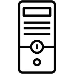 Computer technology icon symbol vector image. Illustration of the dekstop monitor display design image