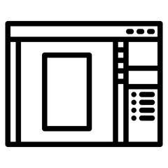 Computer technology icon symbol vector image. Illustration of the dekstop monitor display design image