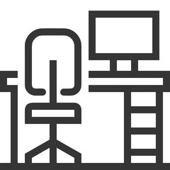 Computer technology icon symbol vector image. Illustration of the dekstop monitor display design image