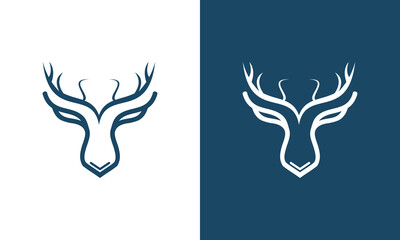 deer antler logo design vector