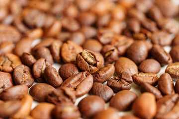 Roasted coffee beans. background. 