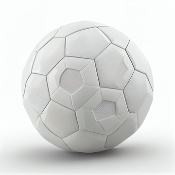 Soccer ball clipart,solid white backgrond, Ai generated image