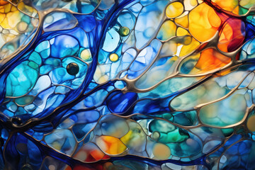 Colorful stained glass window abstract background