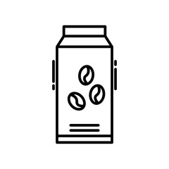 coffee bag line icon