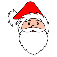 Santa Claus with Christmas colors. Santa Claus for red and white. Image of Christmas symbol